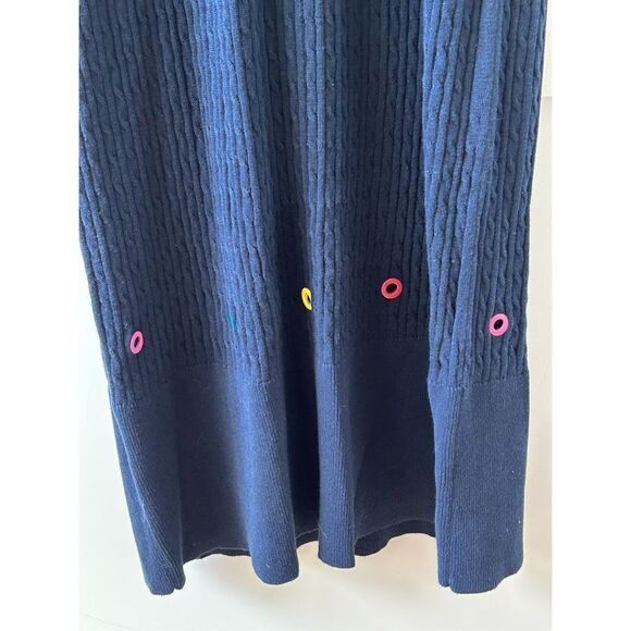 Staud Cecily Open-Back Cable-Knit Midi Dress Women’s Navy Size Small - Picture 10 of 12